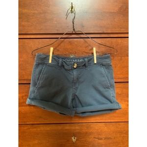 Slate Gray Super Stretch Midi Shorts